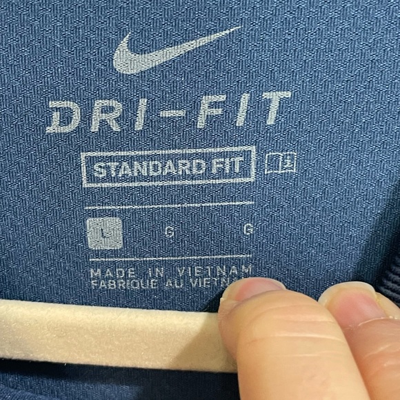 Nike Blue Dri Fit Polo Golf Shirt Size L - Picture 5 of 7